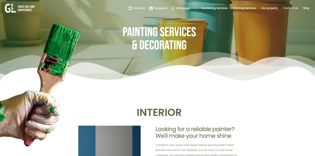 website designed for a painter